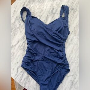 Navy Blue One Piece Swimsuit